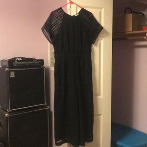 Black crochet jumpsuit